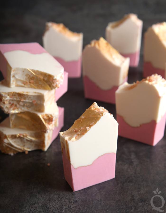 pink salt
and gold soap | Bramble Berry